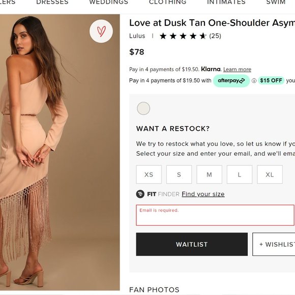 Lulu's fringed midi-dress one-shouldered - Picture 6 of 6